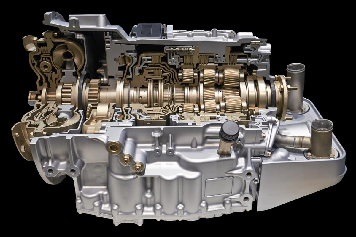 Cut-out view of a modern automatic transmission